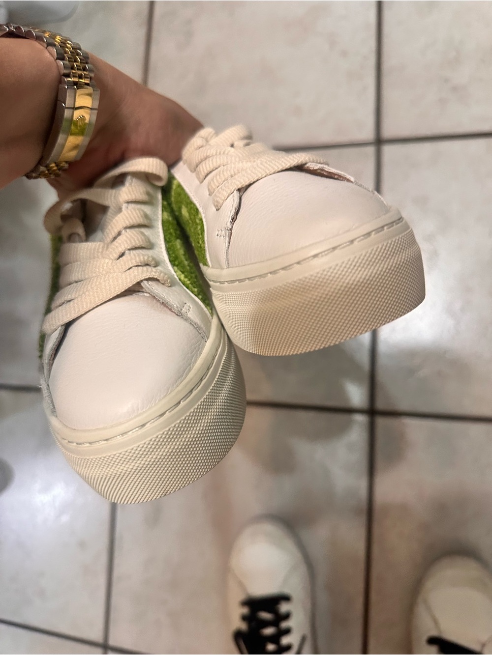 Soludos Ibiza Platform Psychedelic Spiral sneakers in Forest Green New Size 5 - Picture 8 of 10